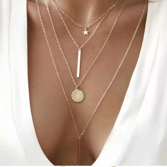 Nikkiwallflower Jewelry - *Ora** Star and Bars Layered Necklace